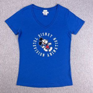 Disney Television Animation Womens V-Neck T-Shirt M Mickey Mouse Imagineering